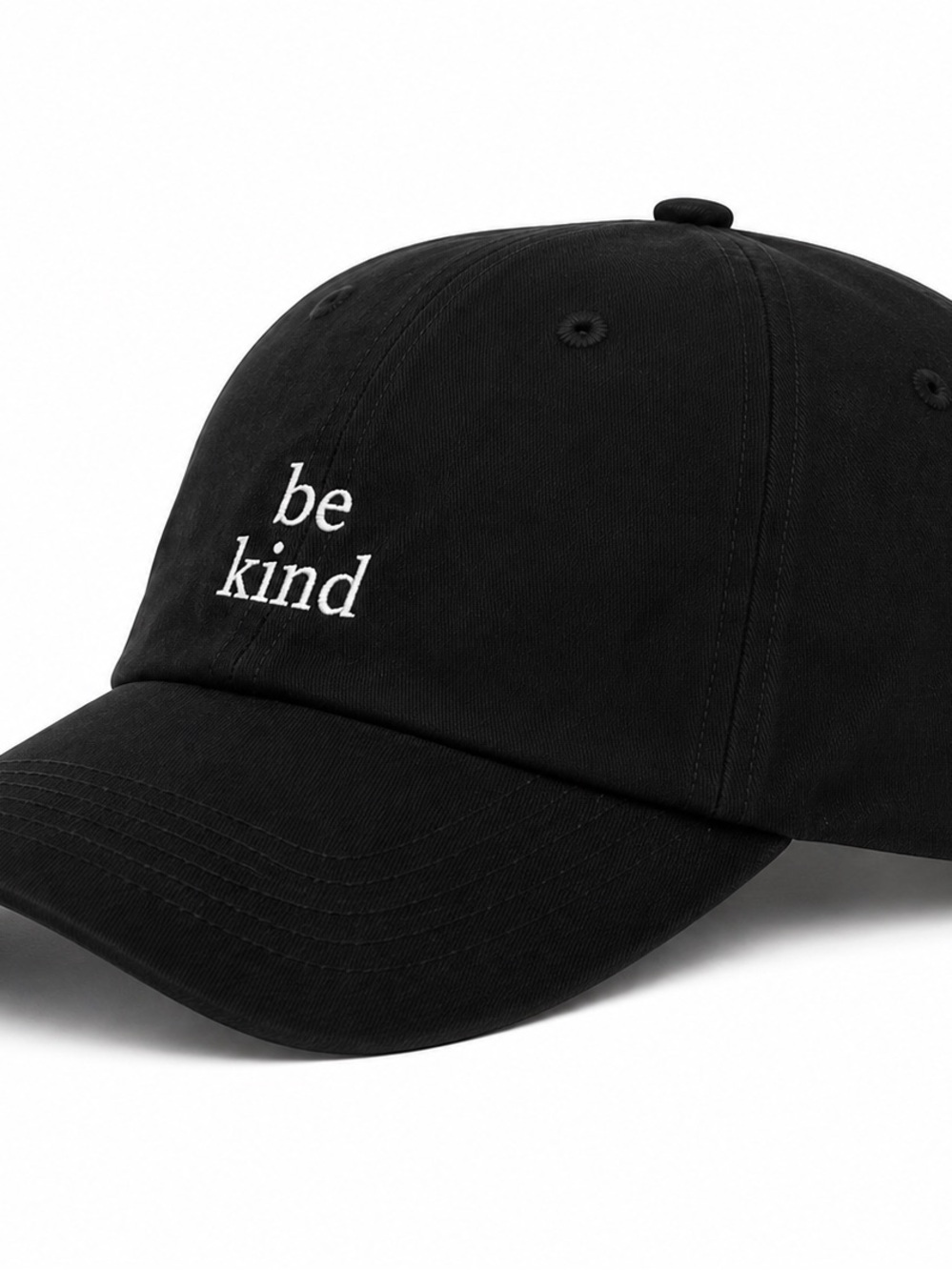 🖤 Black Be Kind Embroidered Dad Hat Minimal Adjustable Cap Unisex Simple Classic - Picture 3 of 4